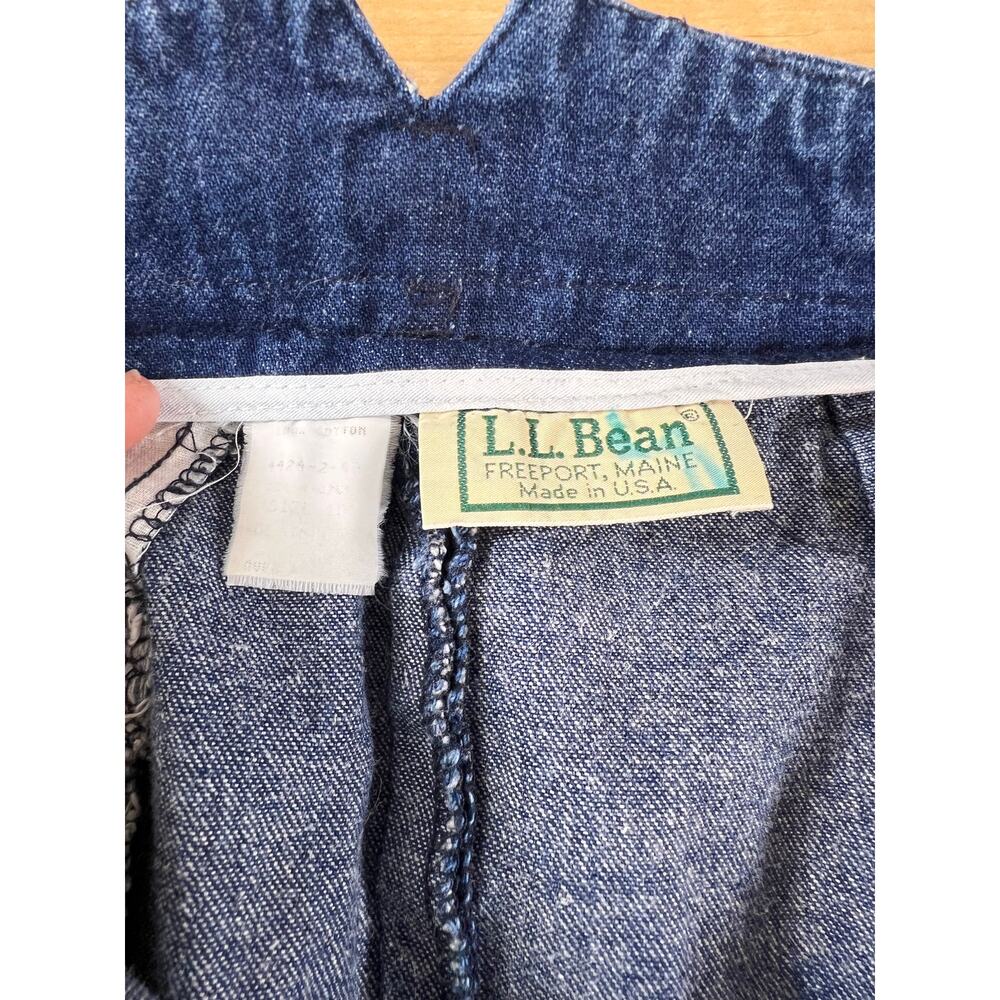 Vintage LL Bean Denim Skirt Pleated 100% Cotton Womans Size 2/4 - Picture 4 of 5
